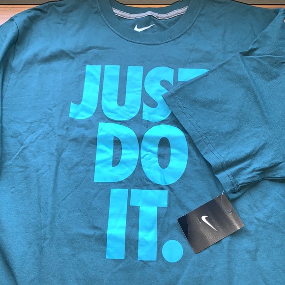 Classic cotton NIKE tshirt teal JUST DO IT - Picture 4 of 4